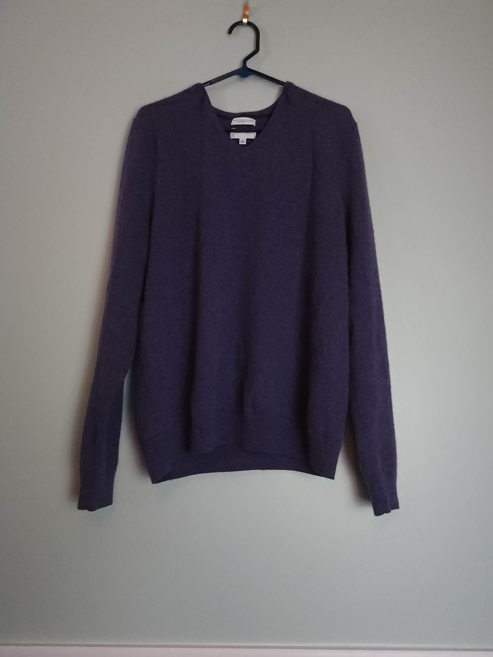 John W. Nordstrom Men's Deep Purple Crewneck Sweater